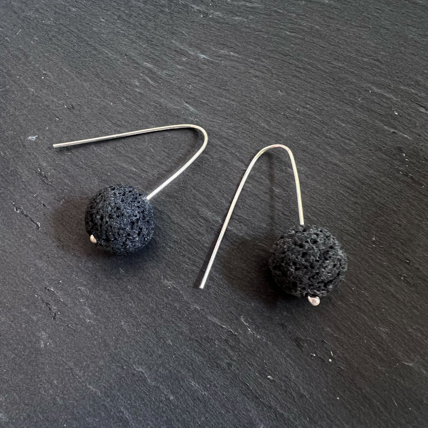 Silver line and volcanic stone