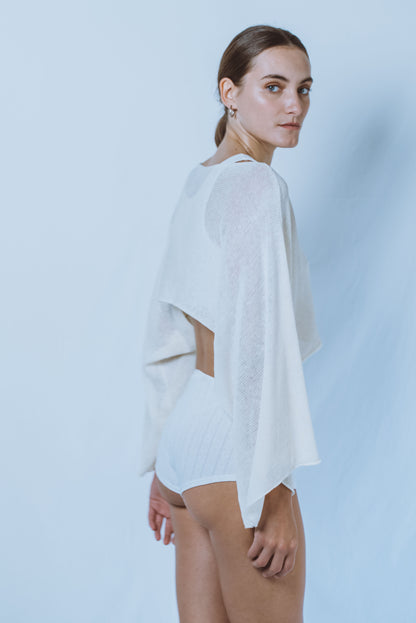 Wide-sleeve rectangle top