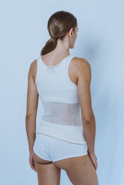 Dual-tensity tank top