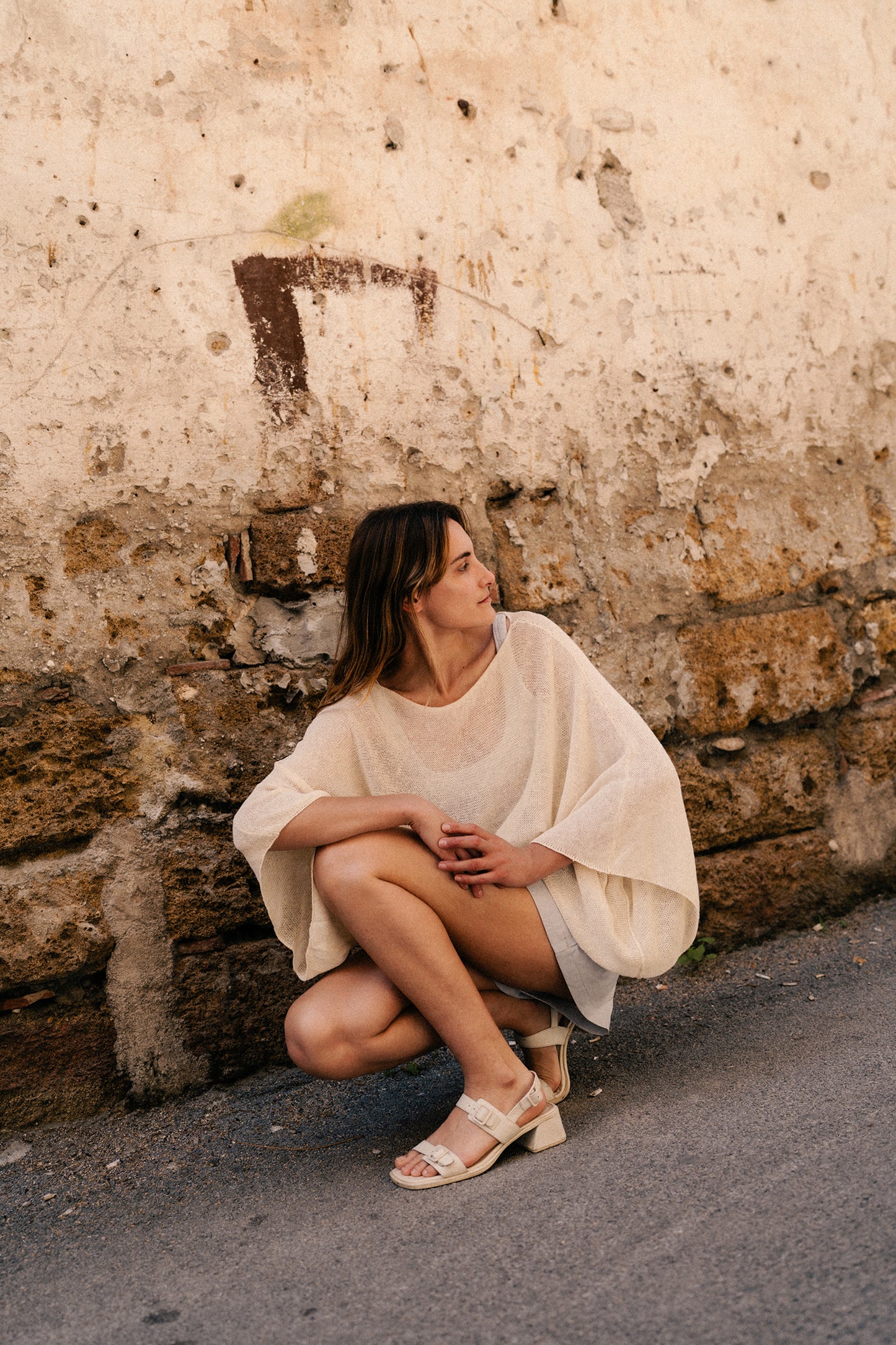 Wide-sleeve rectangle top