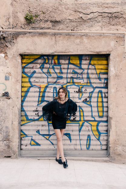 Wide-sleeve rectangle top
